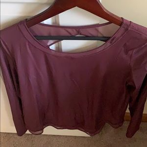 Lululemon open back mesh long sleeve